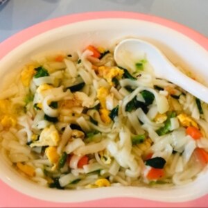 離乳食後期☆野菜たっぷり♪卵とじうどん☆